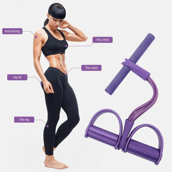 Tummy Trimmer – Foot Pedal Elastic Resistance Band (Random Color)