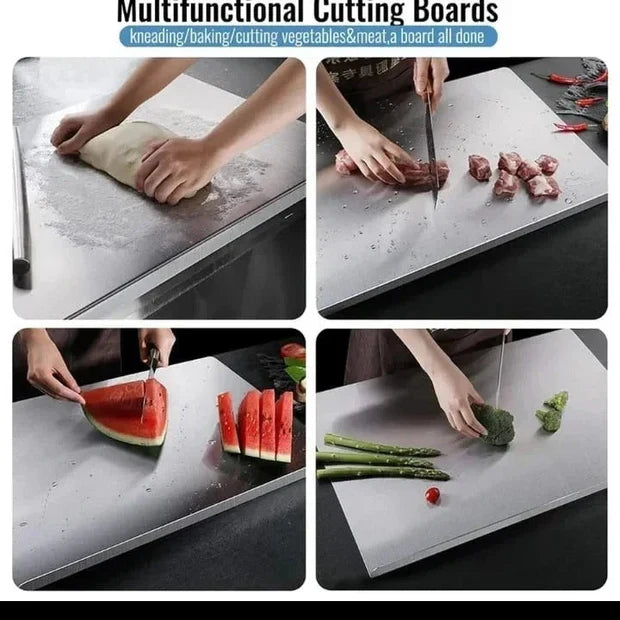 Food-Grade Stainless Steel Cutting Board – Large Size